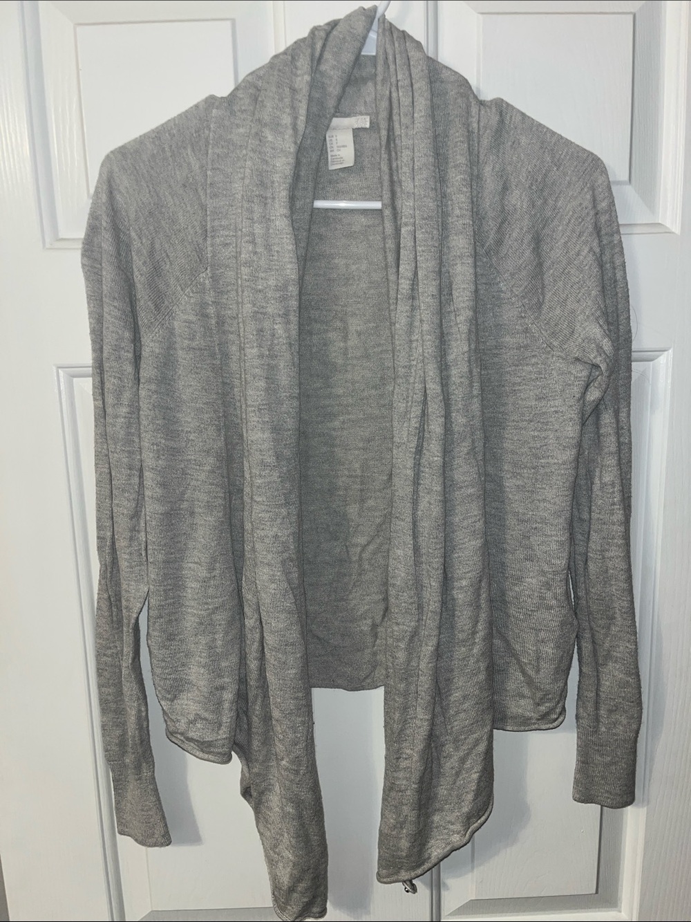 H&M Light Gray Open-Front Women's Cardigan